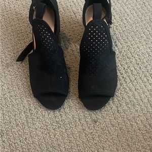 Black heeled booties